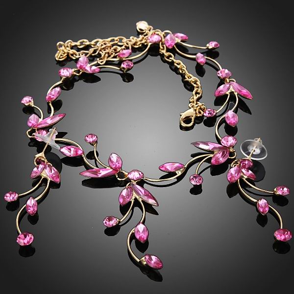 SPRING PINK SWAROVSKI CRYSTAL MATCHING SET